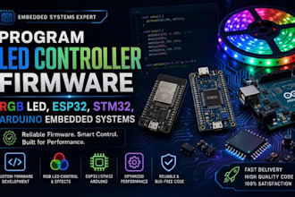 program led controller firmware, rgb led, esp32, stm32, arduino embedded systems