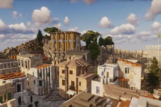 be a professional minecraft builder for minecraft city minecraft lobby spawn