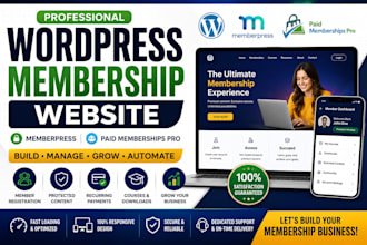 do subscription website membership website memberpresss website lms website