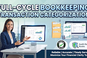 do full cycle bookkeeping and transaction categorization in quickbooks
