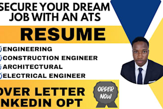 write an engineering ats resume, CV, cover letter, and linkedin profile