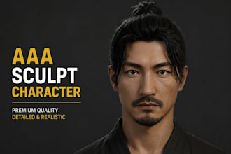 sculpt a high quality aaa game character for unreal projects
