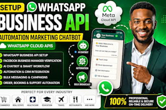 setup whatsapp business API, automation marketing chatbot, whatsapp cloud API