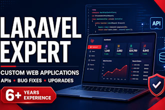 develop, fix, upgrade, or optimize your laravel web application