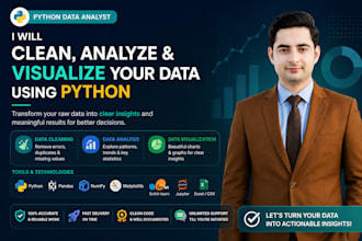 do python data analysis, cleaning and visualization