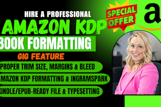 format your book for KDP, ingramspark, lulu and kindle children book design