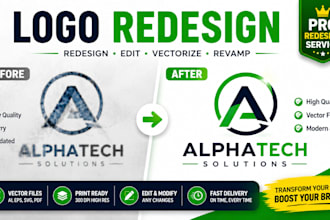 design, redesign, edit, vectorize revamp or graphic perfect brand logo modify