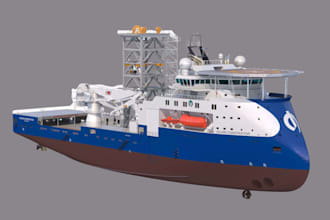 create 3d cad ship model, boat design, yacht and marine vassel in cad