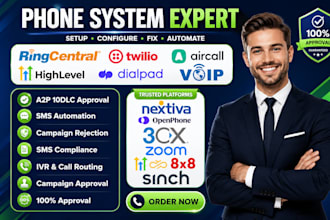 setup and fix voip ringcentral a2p 10dlc ivr aircall dialpad sms registration