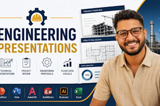 design engineering presentation, technical powerpoint, project review