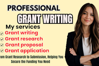 grant writing, grant research, grant proposal and grant application