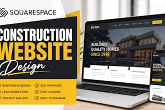 design a squarespace construction website for contractors and builders