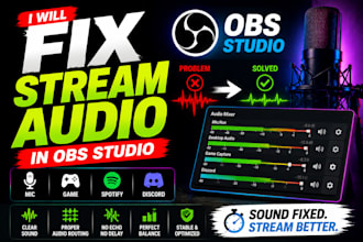 fix obs audio issues, microphone, game, discord and streaming sound
