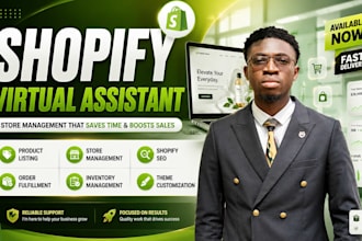 shopify virtual assistant and eccommerce store manager