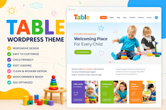 create book author website, children website, daycare website on wix