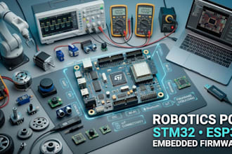 develop robotics pcb, embedded systems, firmware, esp32 stm32 mcu