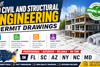 do civil and structural engineering permit drawings in fl sc az ny nc md