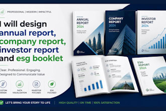 design annual report company report investor report and esg booklet