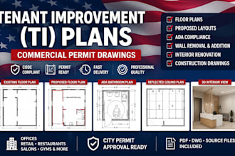 design tenant improvement ti plans for commercial permit approval
