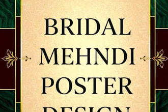 design bridal mehndi poster, eid banner and party banner