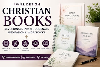 design christian books, devotionals, meditation, prayer journals and workbooks
