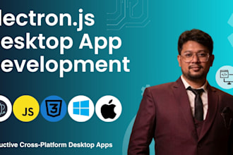develop windows and mac desktop apps using electron js
