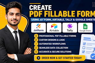 create PDF fillable forms using jotform airtable tally and google sheets