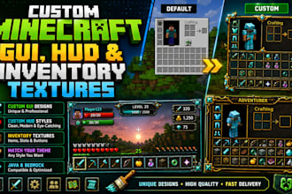 create custom minecraft gui, hud, and inventory textures