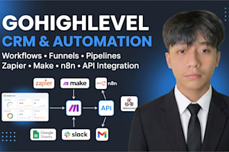 build gohighlevel zapier n8n CRM workflows and business automation