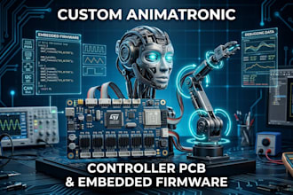 design custom animatronic controller pcb and embedded firmware