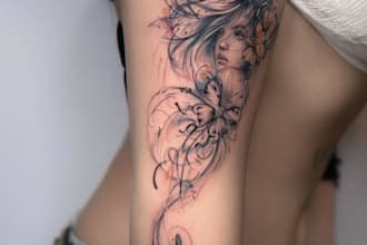create a tattoo design of tattoo sleeve