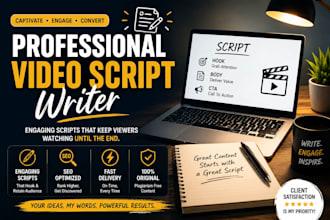 write engaging youtube scripts, SEO titles and descriptions