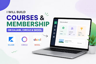 build kajabi, circle, and skool membership and courses