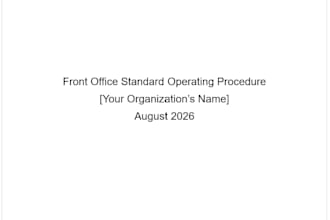 write your standard operating procedure manuals