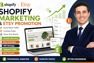 promote your shopify store and etsy shop to increase traffic and sales