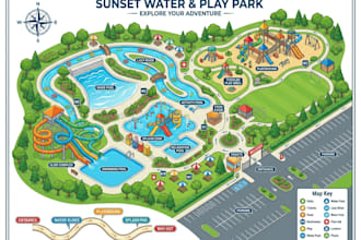 create custom playground maps, waterpark maps, recreation and swimming pool maps