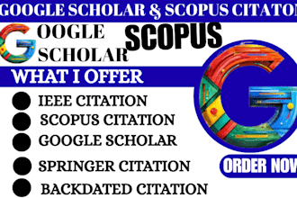 increase google scholar, ieee, springer, scopus citation in peer review journal