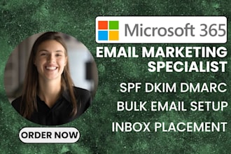 setup microsoft 365 bulk email spf dkim dmarc spam fix inbox placement