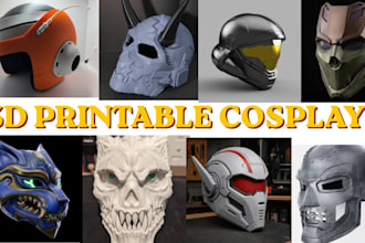 build printable 3d cosplay creation wearable armor helmet 3d mask cosplay design