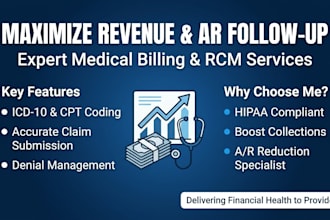 provide professional medical billing denial management and ar follow up