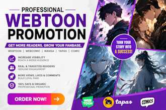 promote your webcomic, webtoon promotion, tapas, manga, comic