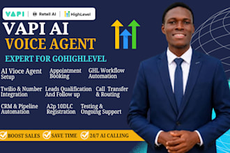 build vapi ai retell ai receptionist ai voice agent and integrate ghl workflow