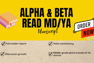 beta read your childrens, middle grade or ya book