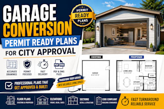 design garage conversion permit plans for city approval