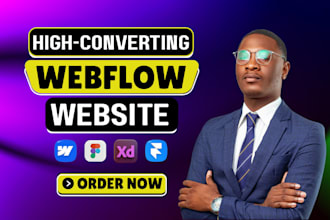 design webflow website, webflow cms, webflow saas landing page, webflow expert