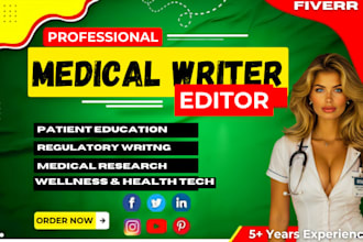 medical writer regulatory, patient education, wellness and health tech content