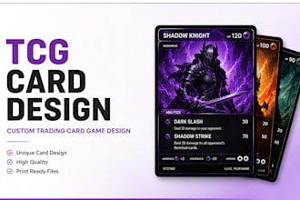 design custom tcg cards, pokemon trading cards and game card art