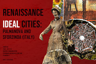 do creative aesthetic collage and concept poster design