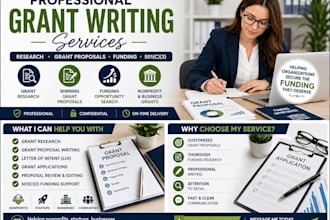 research and write persuasive grant proposal, apply for grant, funding, 501c3