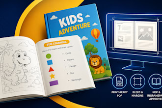 format kids books activity books picture books print ready interiors